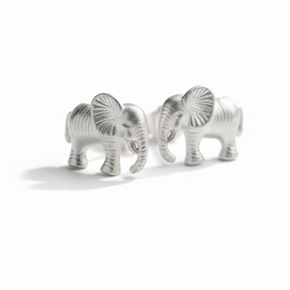 Elephant stud earrings in 925 sterling silver