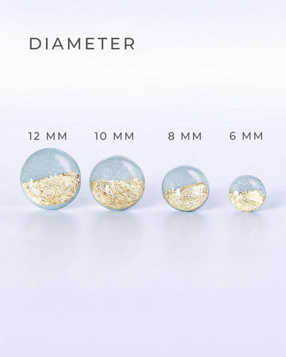 Delicate surgical steel earrings, Hypoallergenic studs for sensitive ears