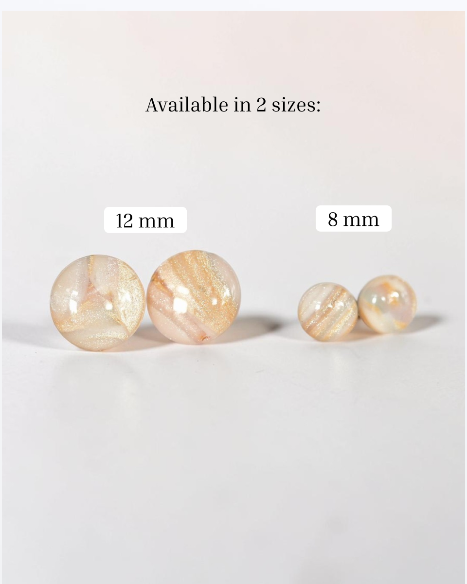 Boucles d'oreilles clous en perles délicates