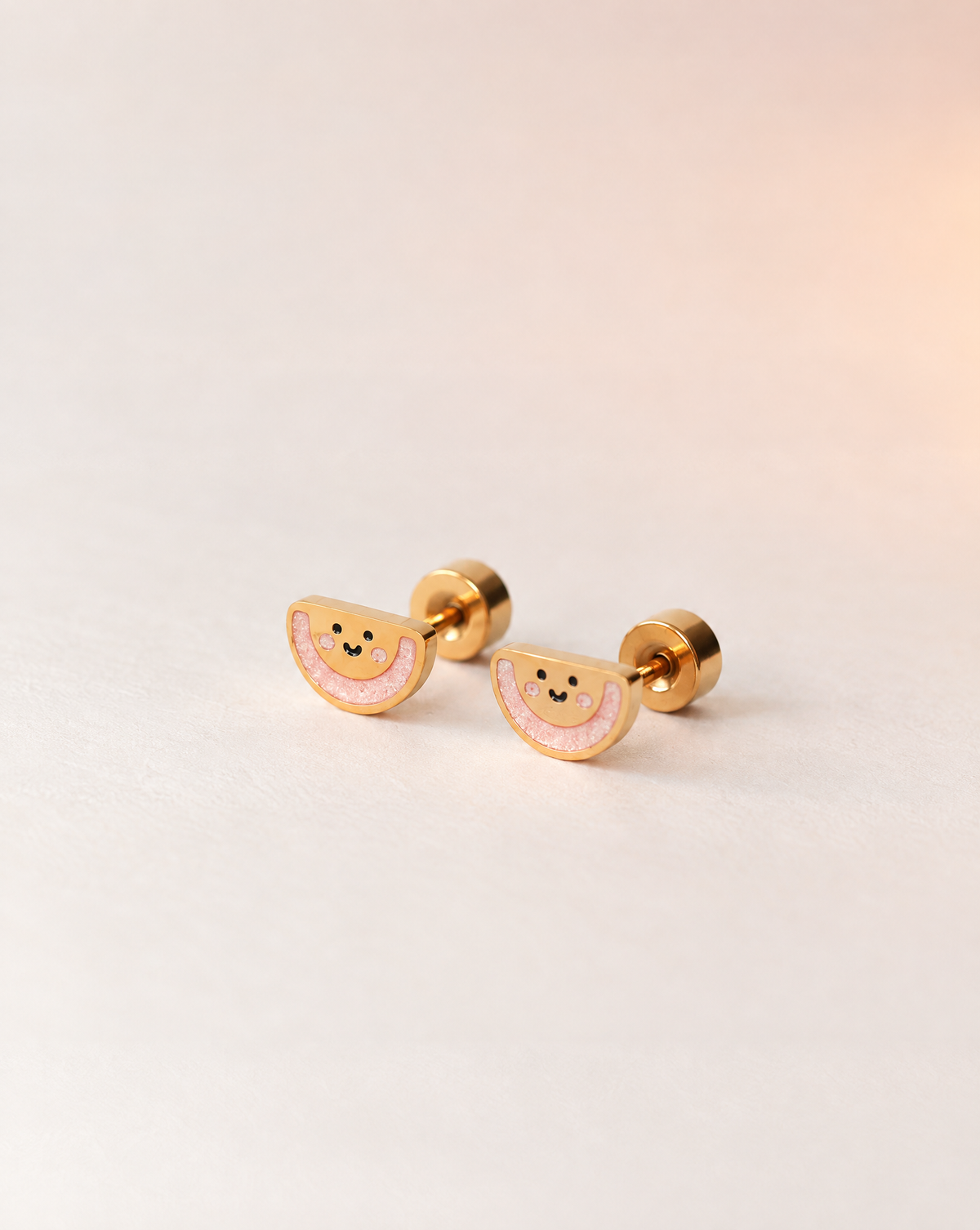 Smily Watermelon Earrings – Surgical Steel Studs