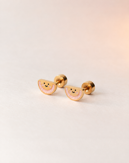 Smily Watermelon Earrings – Surgical Steel Studs