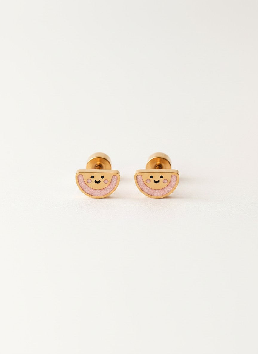 Smily Watermelon Earrings – Surgical Steel Studs