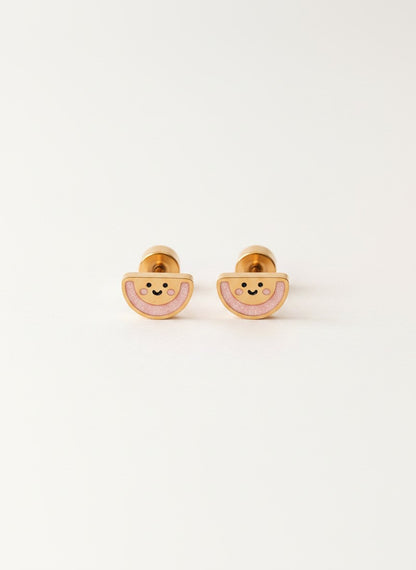Smily Watermelon Earrings – Surgical Steel Studs