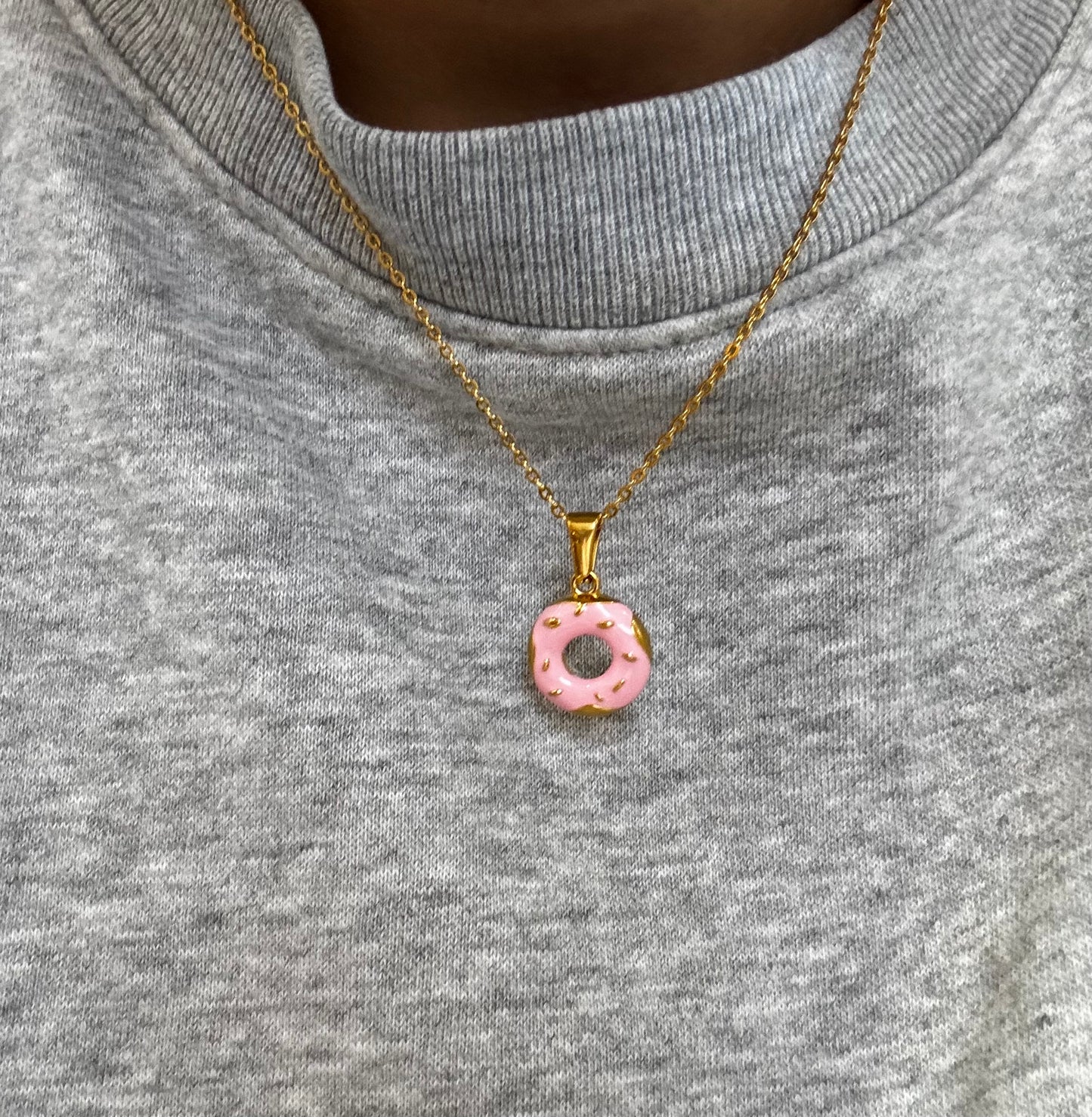 Donut Charm Stainless steel necklace