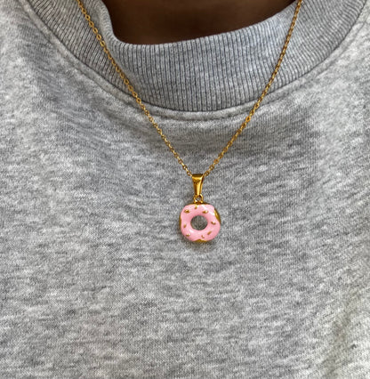 Donut Charm Stainless steel necklace