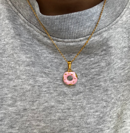 Donut Charm Stainless steel necklace