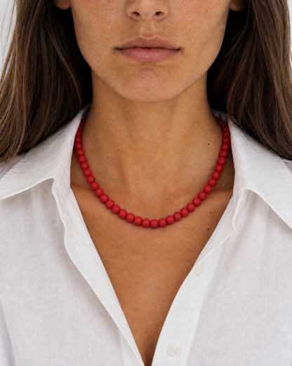 Collier de perles rouges Corali Ukrainien