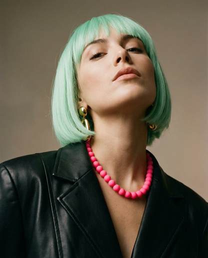 Bold Bright Pink Statement Necklace