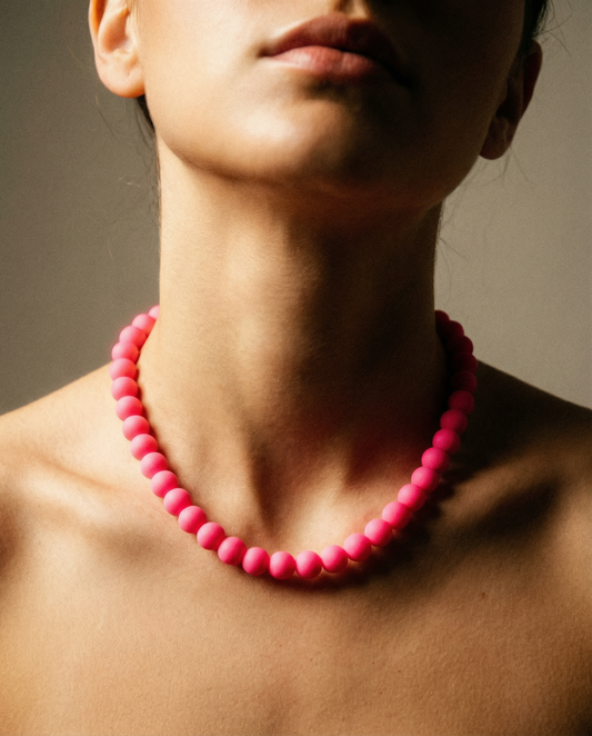 Bold Bright Pink Statement Necklace