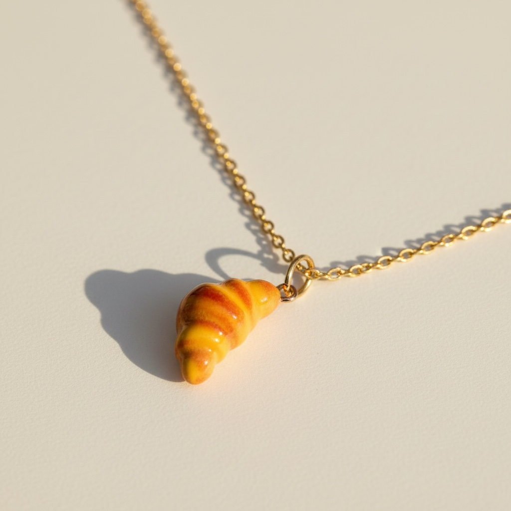 Croissant Stainless steel delicate necklace