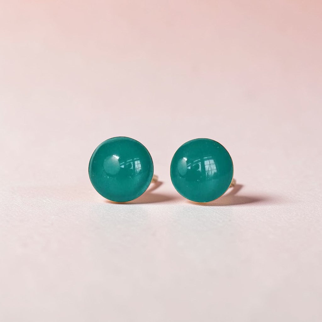 Boucles d'oreilles vert émeraude