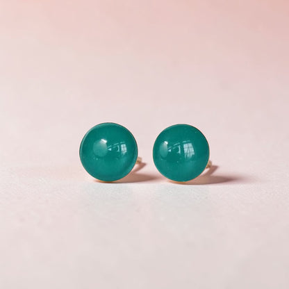 Boucles d'oreilles vert émeraude