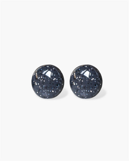 Dark grey stud earrings