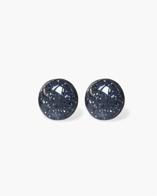Dark grey stud earrings