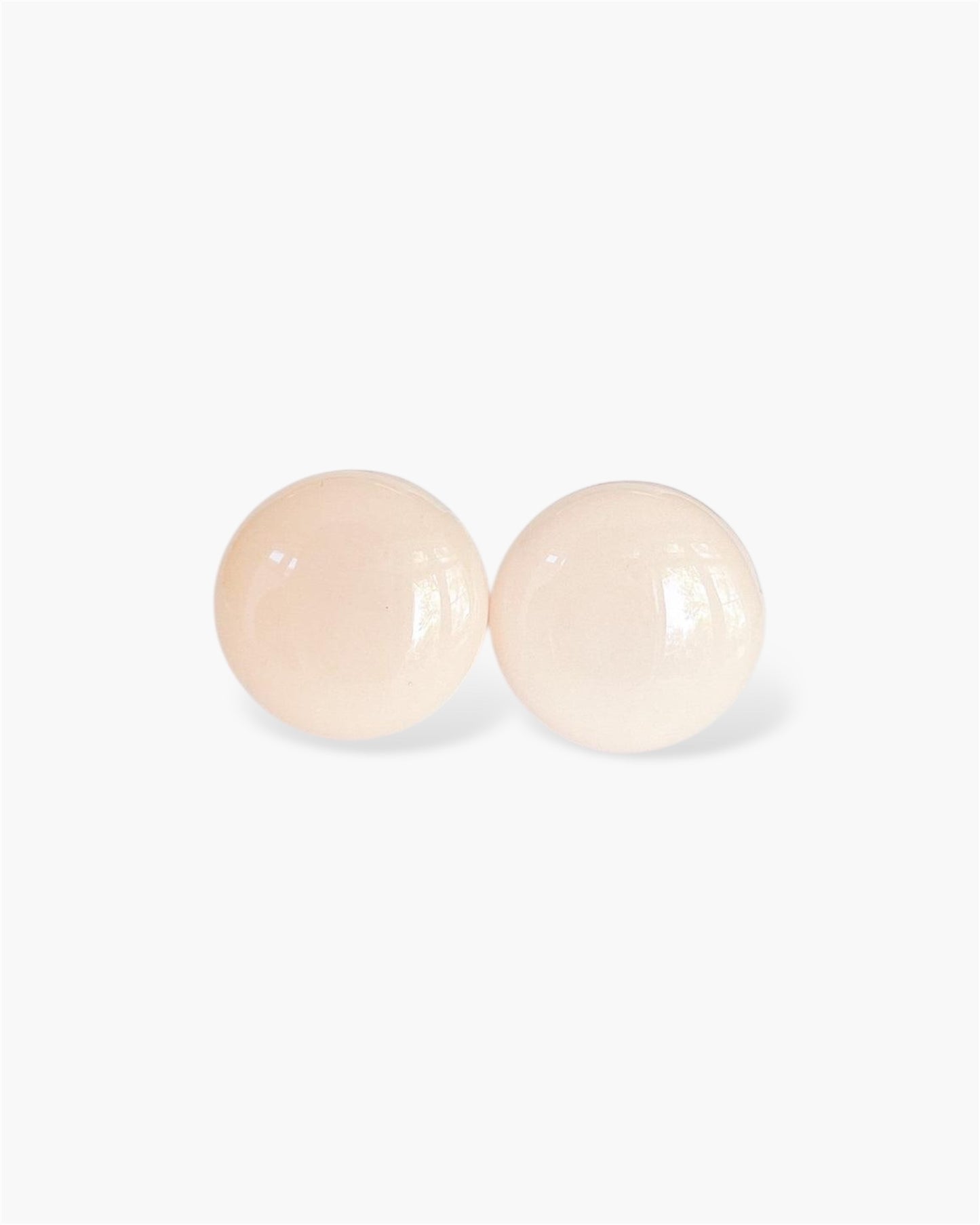 Nude champagne stud earrings