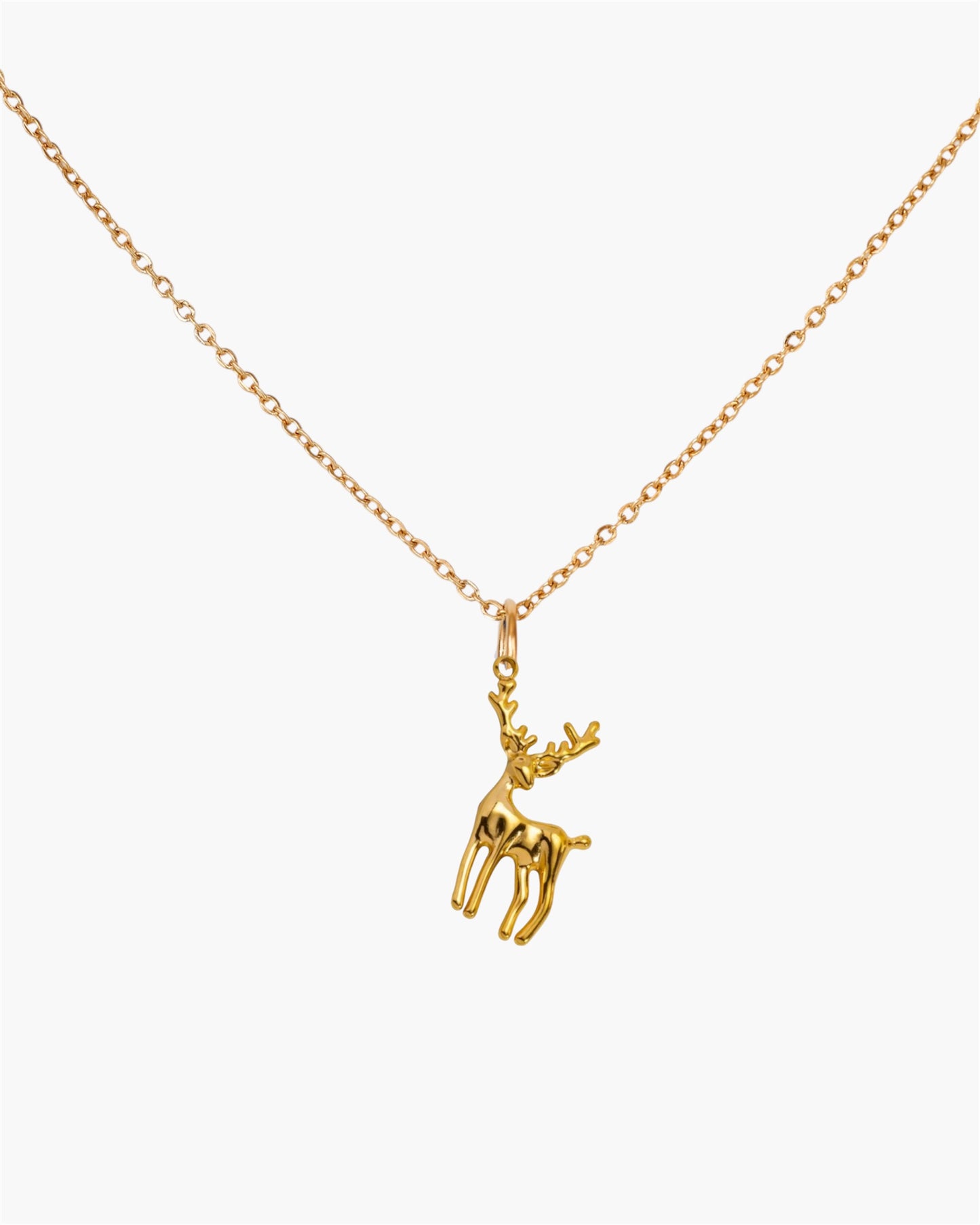 Reindeer Charm Stainless steel necklace
