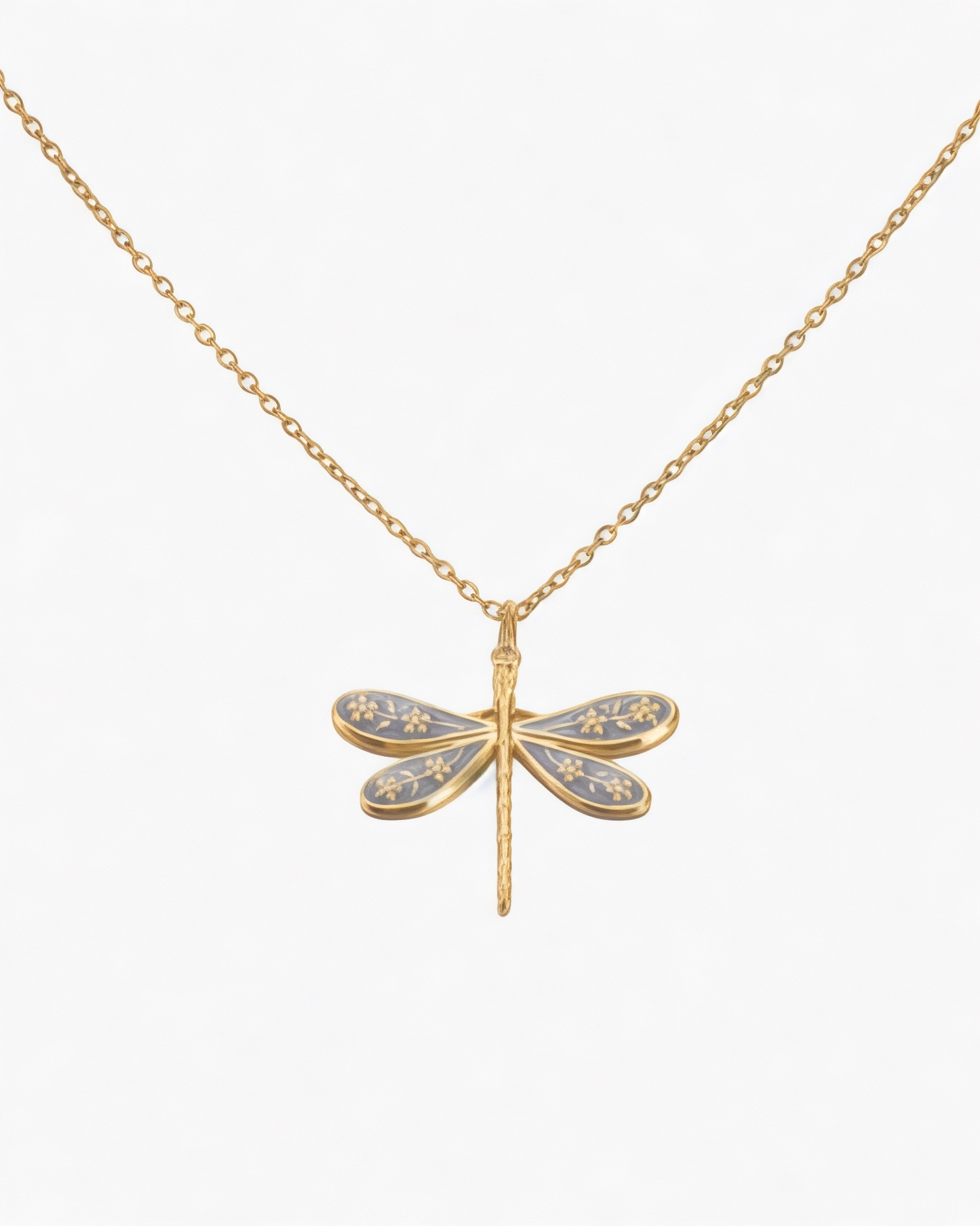 Dragonfly Charm Stainless Steel Necklace