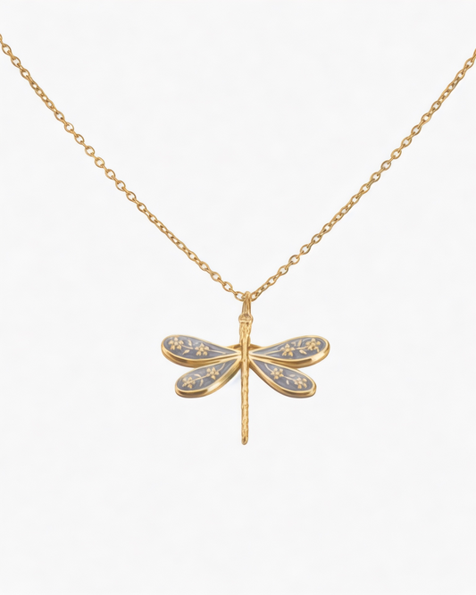 Dragonfly Charm Stainless Steel Necklace
