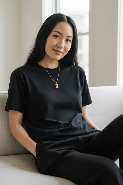 Golden Bear Charm Stainless steel necklace