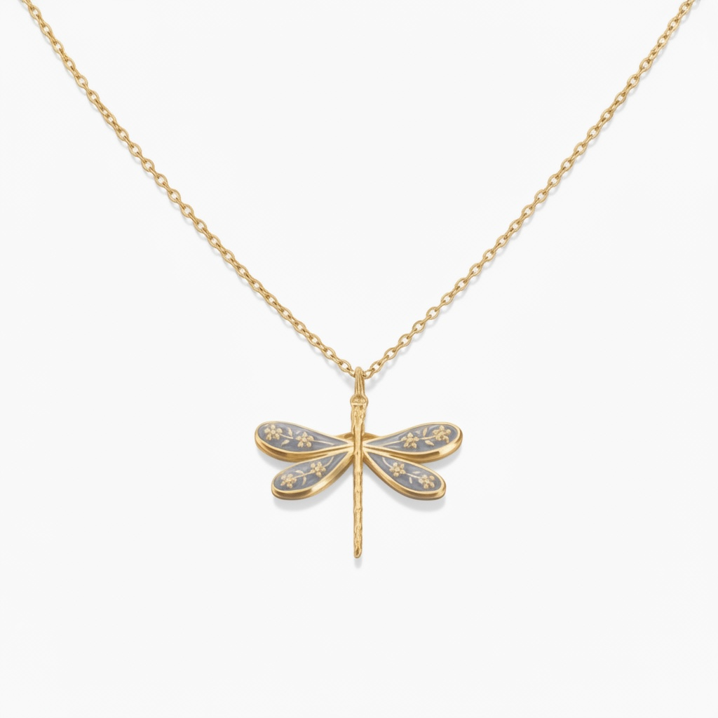 Dragonfly Charm Stainless Steel Necklace