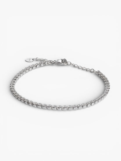 Elegant Zirconia Tennis Bracelet in 925 sterling silver