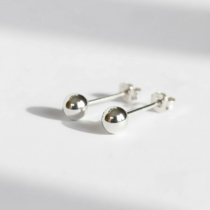 Silver stud earrings for sensitive ears
