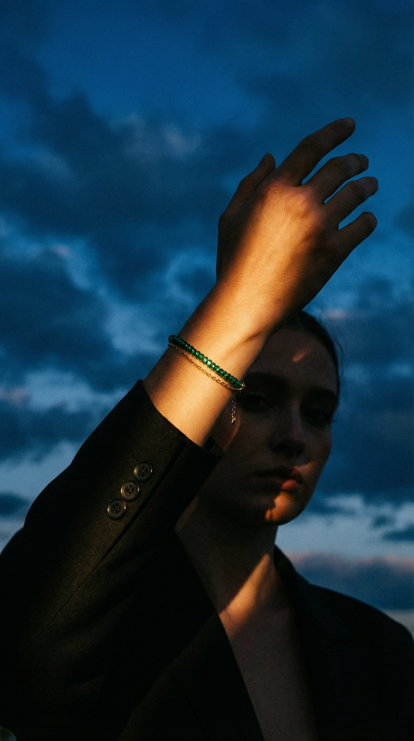 Emerald Green Glass Bead Bracelet – Handmade Layered Bracelet