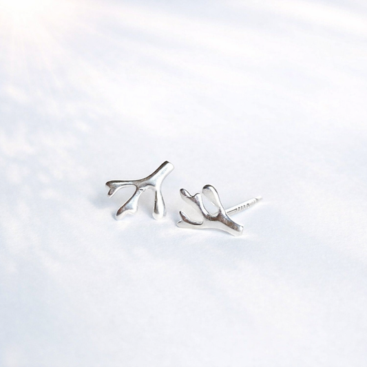 Tiny botanical earrings 925 sterling silver