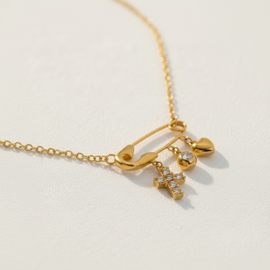 Paperclip Charm Stainless steel necklace