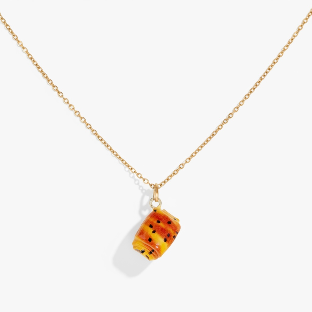 Pain au chocolat Stainless steel necklace