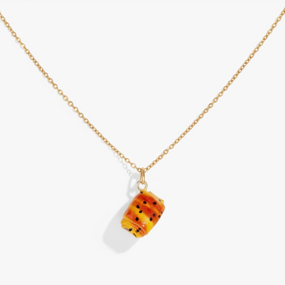 Pain au chocolat Stainless steel necklace