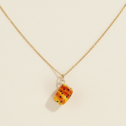 Pain au chocolat Stainless steel necklace