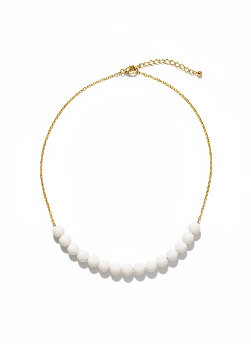 Collier multicolore - Perles artisanales en pâte polymère
