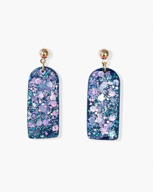 Glitter bar earrings - Handmade jewelry gift