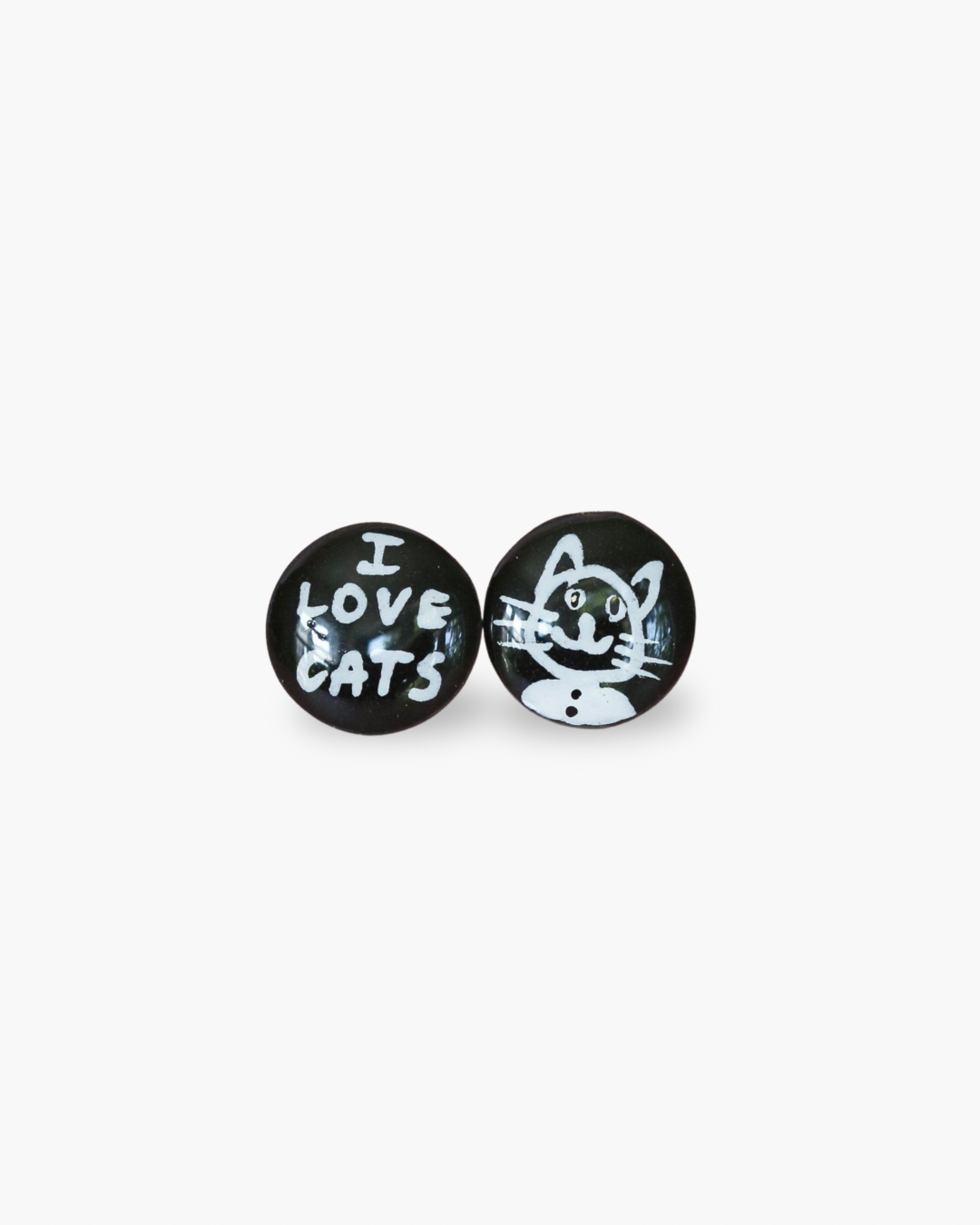 Delicate animal hand painted studs, surgical steel earrings