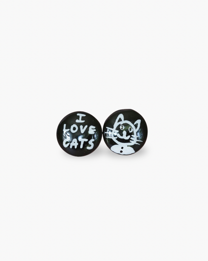 Delicate animal hand painted studs, surgical steel earrings