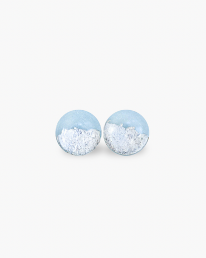 Sky blue stud earrings