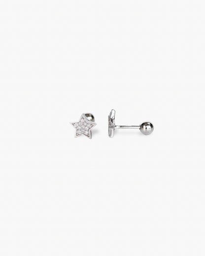 Tiny star stud earrings in 925 sterling silver