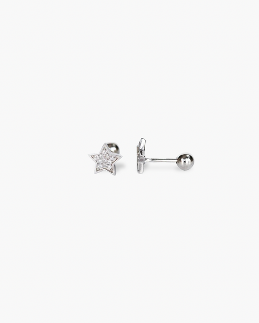 Tiny star stud earrings in 925 sterling silver