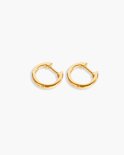 Tiny hoop earrings in sterling silver