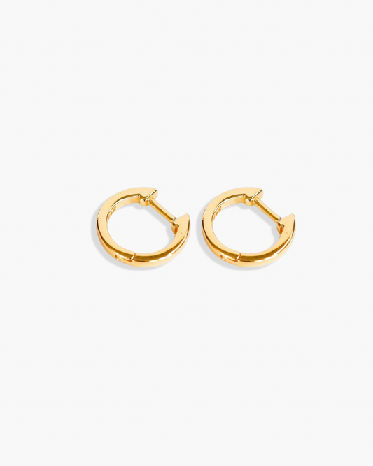 Tiny hoop earrings in sterling silver
