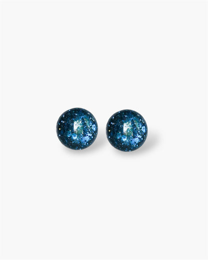Minimalist 8mm glitter stud earrings