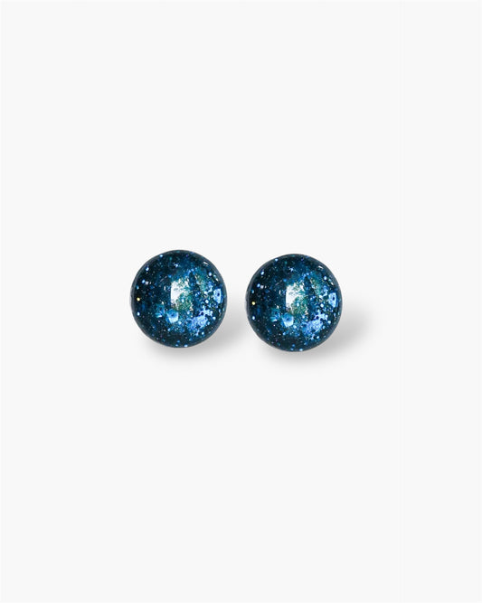 Minimalist 8mm glitter stud earrings