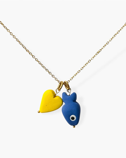 Fish Charm Stainless steel delicate necklace