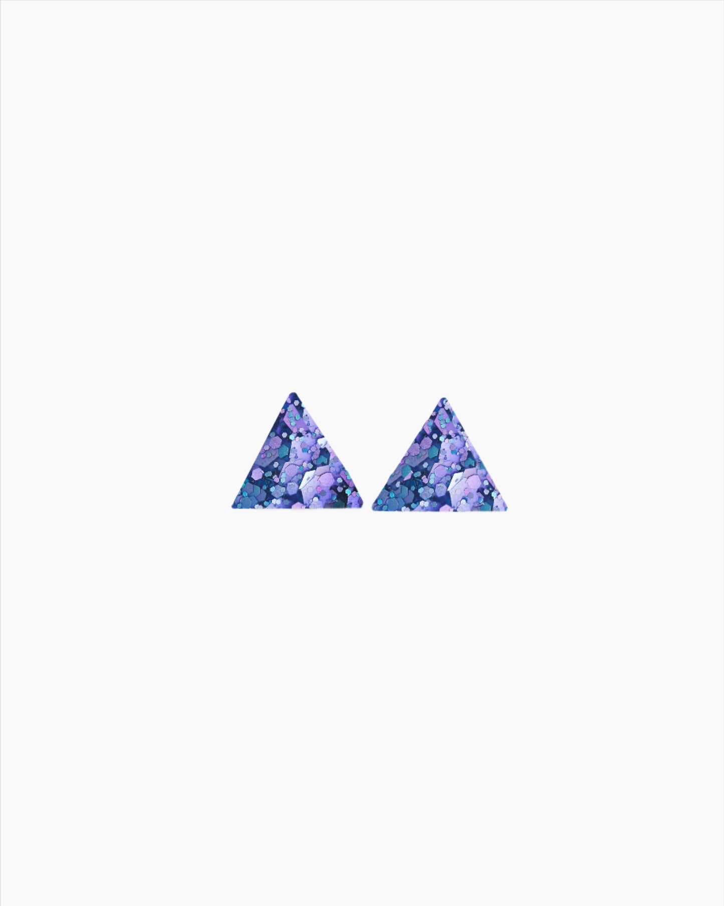 Minimalist triangle stud earrings with surgical steel posts