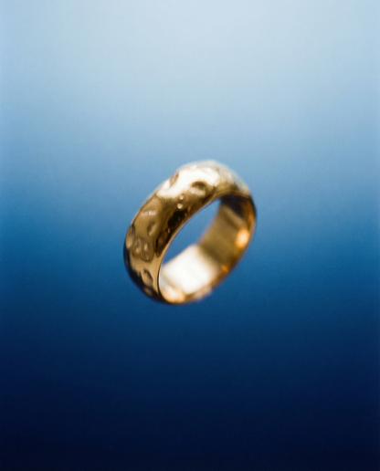 Irregular Gold Chunky Ring in Tarnish-Free Stainless Steel