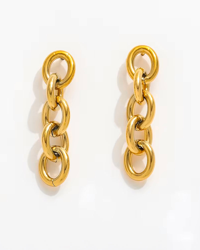 Link Chain Earrings in Surgical Stainless Steel