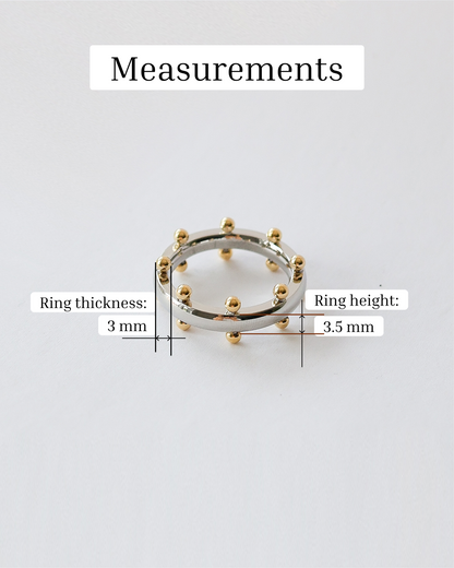 Golden Orb Ring – 18K Gold Plated Stainless Steel Statement Ring
