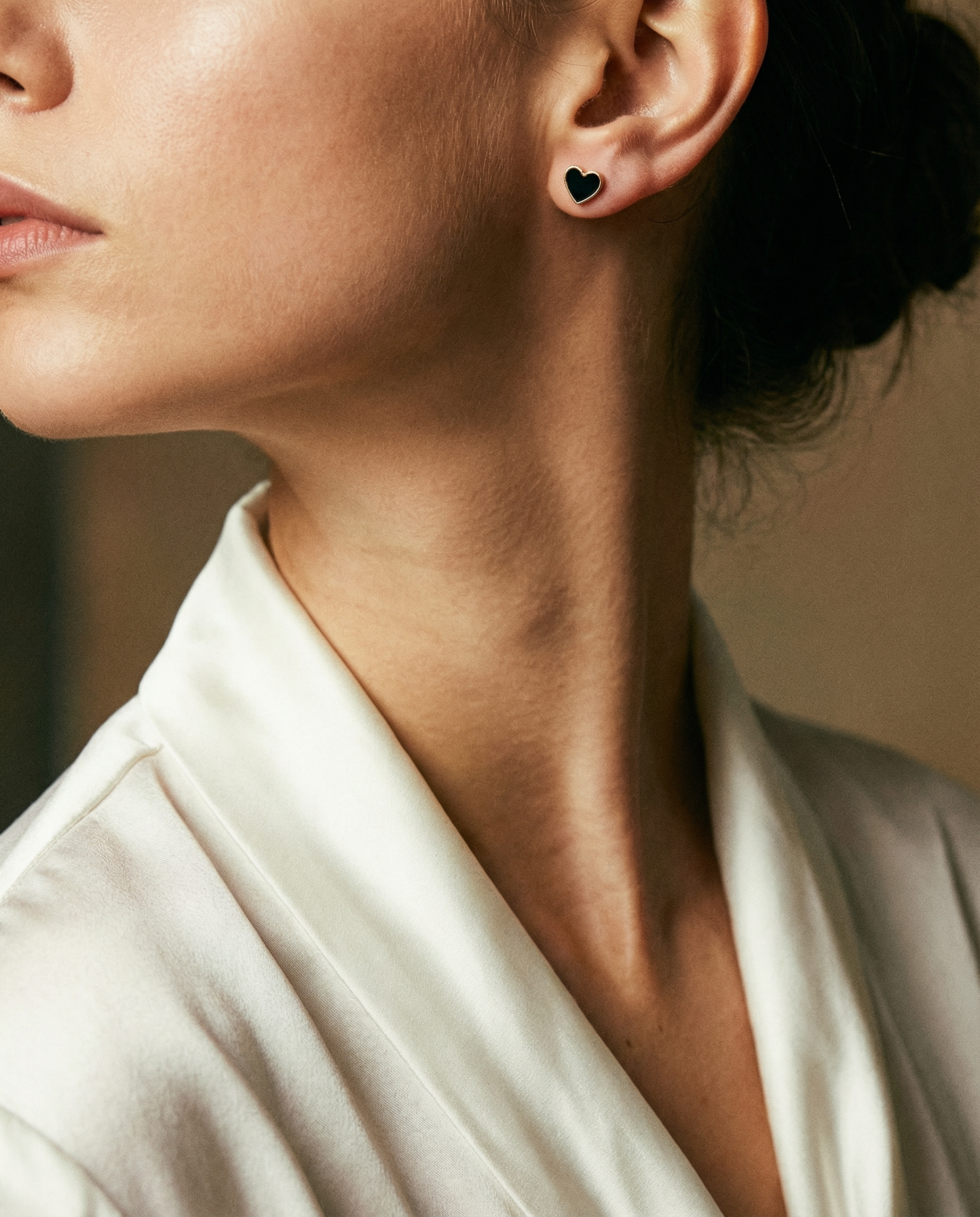 Flat Back Heart Earrings - Surgical Steel Studs