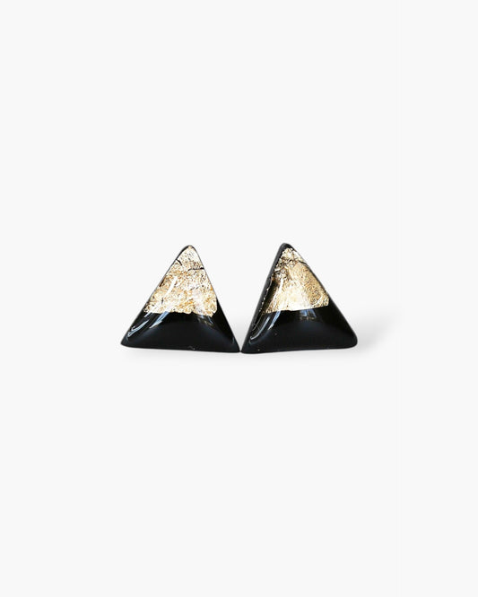 Black triangle surgical steel studs